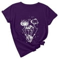 thumbnail image 1 of Tops Para Mujer Casual Suelto Jersey Estampado Cuello Redondo Manga Corta Top Manga Corta Cuello Redondo Top Camisa Odeerbi ODB181333, 1 of 6
