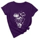 thumbnail image 1 of Tops Para Mujer Casual Suelto Jersey Estampado Cuello Redondo Manga Corta Top Manga Corta Cuello Redondo Top Camisa Odeerbi ODB181336, 1 of 6