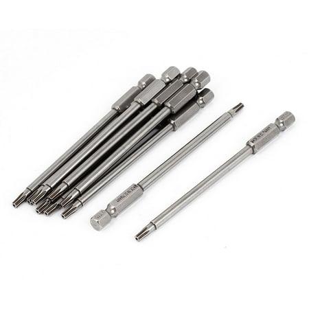 1/4" Hex Shank 3mm Tip T15 Magnetic S2 Steel Torx Security Screwdriver Bits x 10