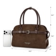 thumbnail image 5 of Wrangler Suede Handbag for Women Small Satchel Crossbody Bag Western Purse, Coffee, 5 of 9