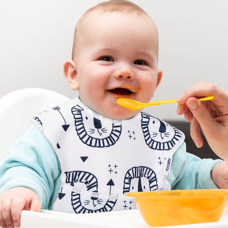 Gllquen Baby Waterproof Feeding Bibs 5 Pack, Elephant photo 3