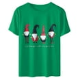 thumbnail image 4 of jsaierl Christmas Shirts Women Short Sleeve Gnome Graphic Tops Round Neck Shirt Bleached Plus Size Tees Blouse Top Christmas Gifts for Teen Girls, 4 of 9