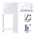 thumbnail image 6 of ModFusion 61" Height Over the Toilet Bathroom Space Saver Storage Cabinet, 4-Shelf, White, 6 of 10