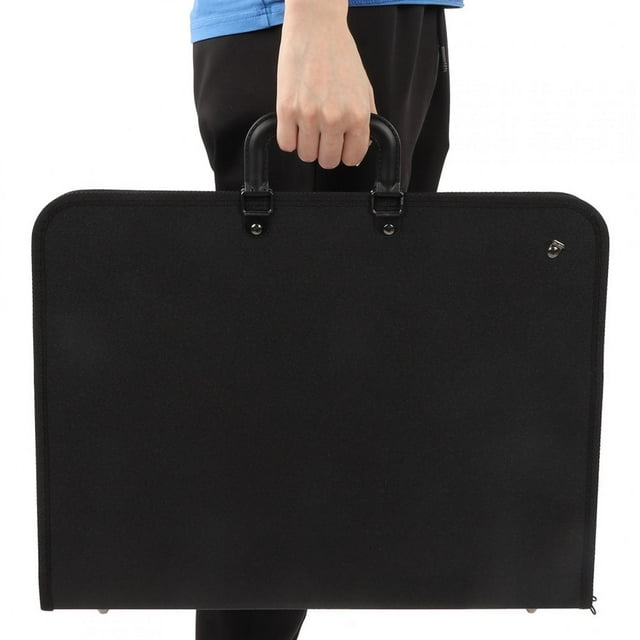 Art Portfolio Case, A3 Drawing Sketch Board Storage Poster Board Storage File Bag with Shoulder PVC Portable Painting Plate Bag for Painting Supplies Commercial Documents