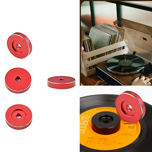 Adaptador de tocadiscos 7 pulgadas 45 RPM adaptador medio durabilidad accesorios de fonógrafo Hugtrwg Para estrenar