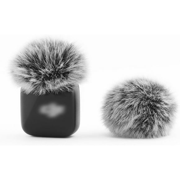 shiyou-Windscreen for DJI MIC MINI (2024) Wireless Microphone Furry Wind Muff Deadcat Cover (Not for Dji Mic 1 and 2), 2-Pack Grey