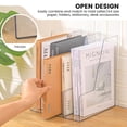 thumbnail image 4 of Organizador de escritorio de PET transparente CiwiVoki con soporte vertical, paquete de 4, 4 of 7
