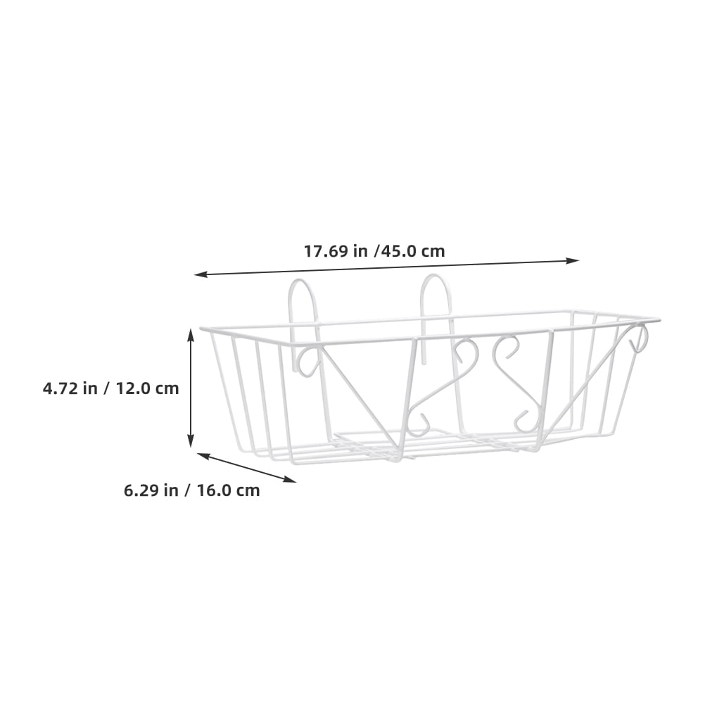 SEWCHICS Hanging Flowerpot Racks Planter Iron White 1Pcs