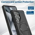 thumbnail image 2 of TECH CIRCLE for Samsung Galaxy A25 Magnetic Armor Hybrid Case with Stand [Compatible with MagSafe] Military Grade Rugged Protection Heavy Duty Shockproof Case for Wamen Men,Black, 2 of 7