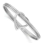 GEMAPEX White Sterling Silver bracelet Bangle 8 in 5.25 mm