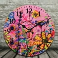 thumbnail image 2 of YILUYINQING Flowers Plants Wall Clock Silent Mechanical Movement for Living Room Kitchen Dorms Practical Everyday Gifts 10 Inches 10x10in, 2 of 8