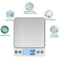 thumbnail image 5 of Digital Kitchen Scale 3000g / 0.1g ; Mini Pocket Jewelry Scale, Food Scale for Kitchen, 2 Trays, 6 Units, Auto Off, Tare, PCS Function, Stainless Steel, Batteries Included, 5 of 9