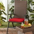 thumbnail image 2 of Outdoor PE Wicker Foldable Reclining Chair with Sunbrella Jockey Red Seat Cushion, 2 of 9