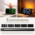 thumbnail image 6 of Mpow Alarm Clocks, RGB Digital Clock with Night Light, Desk Clock for Bedside, Power-Off Memory & Alarm, Dual Alarm, 5 Level Brightness +Off, 12/24H, 9min Snooze, Reveil Matin for Bedrooms, Pink, 6 of 12