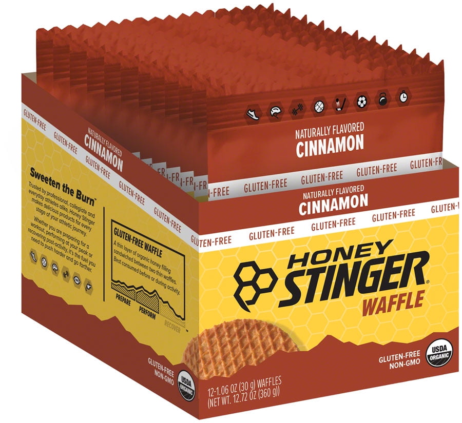 Honey Stinger Gluten Free Organic Waffle Cinnamon, Box of 12