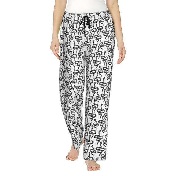 Naloa Snake Print Women’s Ultra-Soft Comfy Pajama Lounge Pants with Pockets & Drawstring