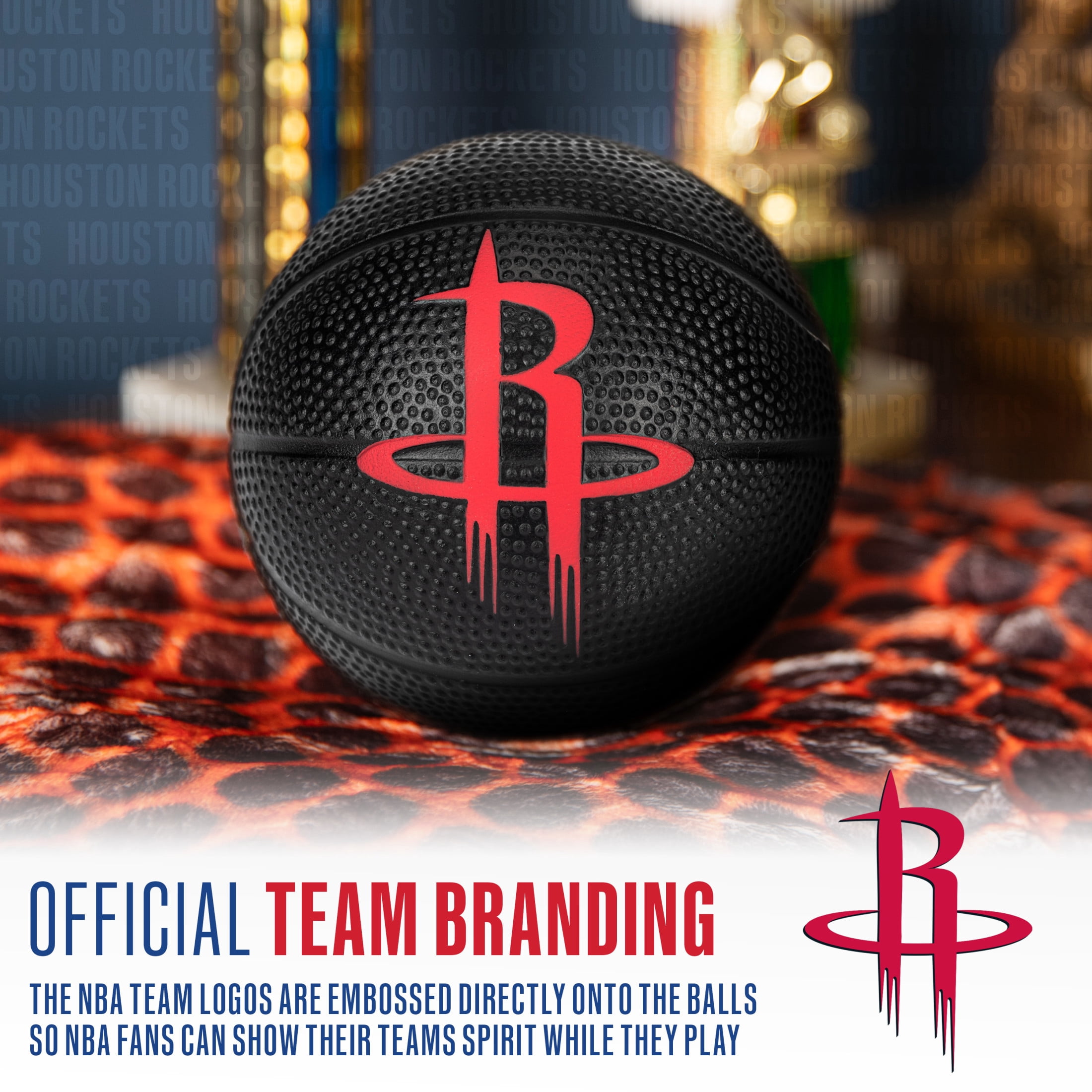 Franklin Sports NBA Houston Rockets Mini Foam Basketball - Kids 5.5" Inch Toy Basketball for Over the Door + Mini Indoor Basketball Hoops - NBA Fan Shop Soft Foam Indoor Kids Basketballs