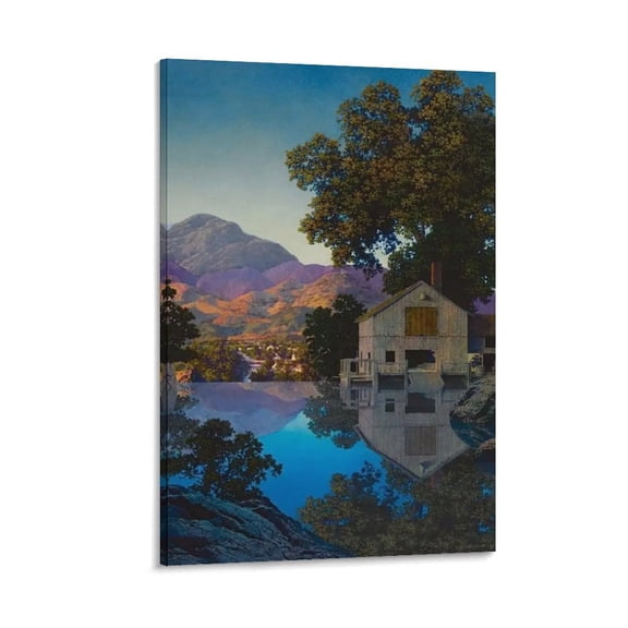 Maxfield Parrish Print Painting (12) Canvas Art Poster and Wall Art Picture Print Modern Family bedroom Decor Posters 20x30inch(50x75cm)