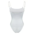 thumbnail image 6 of Women's Underwear Diamond Chain Slim Top Low Cut Camisole Bodysuit Jumpsuit Top, 6 of 8