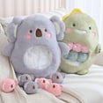 thumbnail image 2 of Switch Koala Bear Bag Plush Toy Japanese Anime Rabbit Creative Dinosaur Cartoon Butter Soft Children Pillow 6pcs, 2 of 5