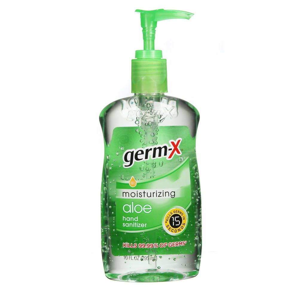 (Pack of 6) GermX Moisturizing Hand Sanitizer, Aloe, 10 Oz Walmart