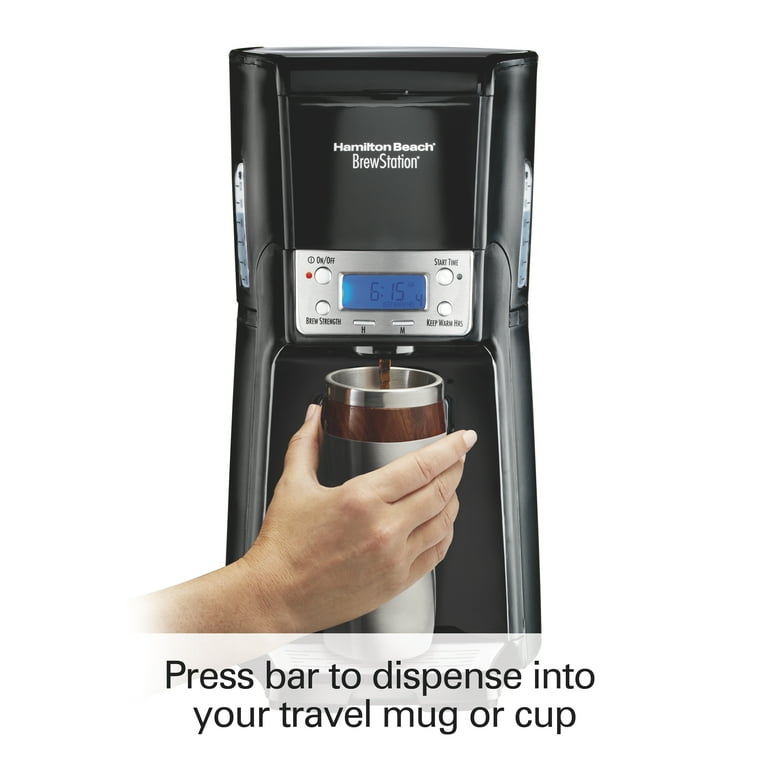 Hamilton Beach 48463 Black Steel BrewStation Summit 12 Cup Coffeemaker