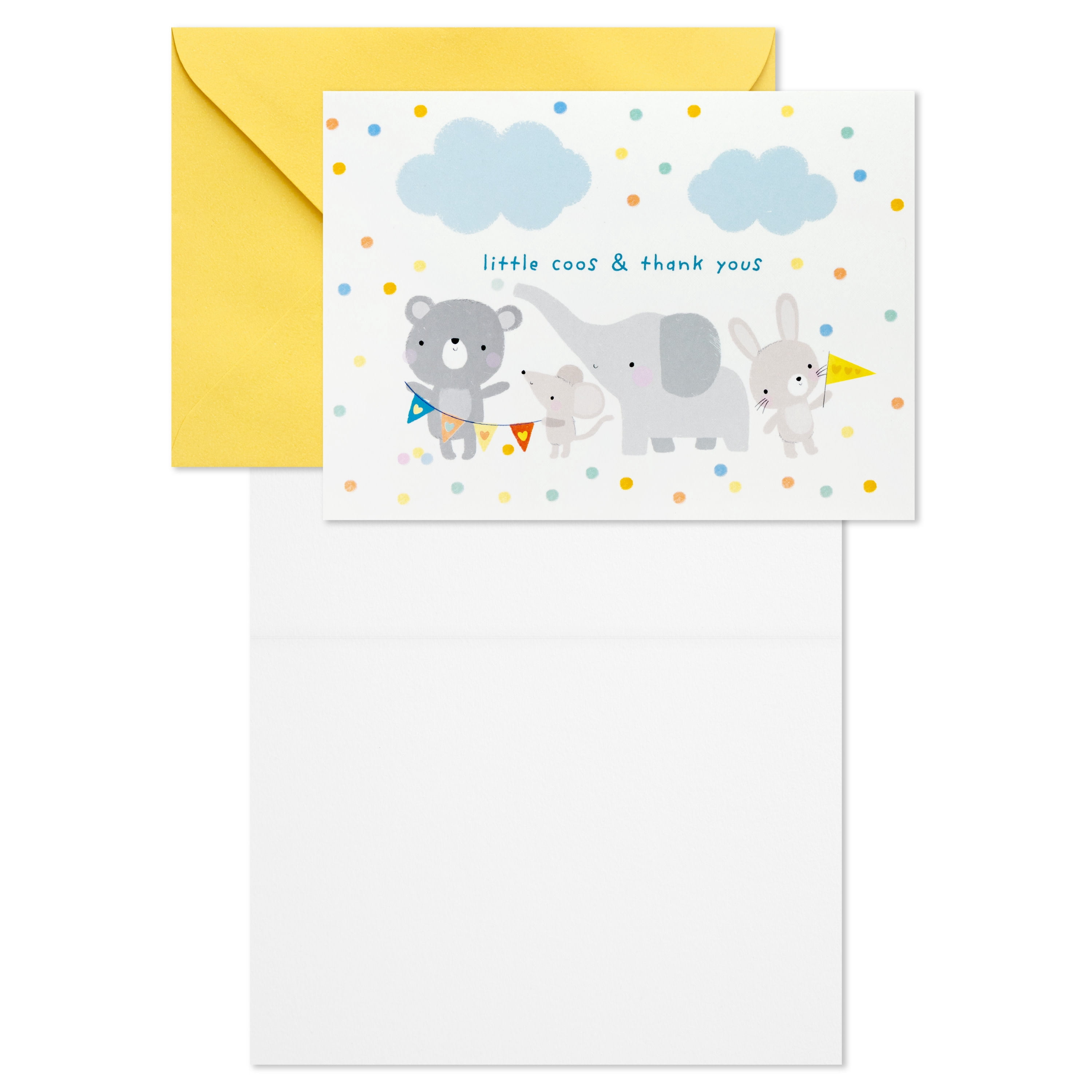 Hallmark Blank Thank You Notes (Baby Animals), 20 Count