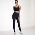 thumbnail image 2 of Women's Seamless High Waist Leggings with Compression Fit and Ultra-Smooth Second Skin Feel - Medium, Black, 2 of 6
