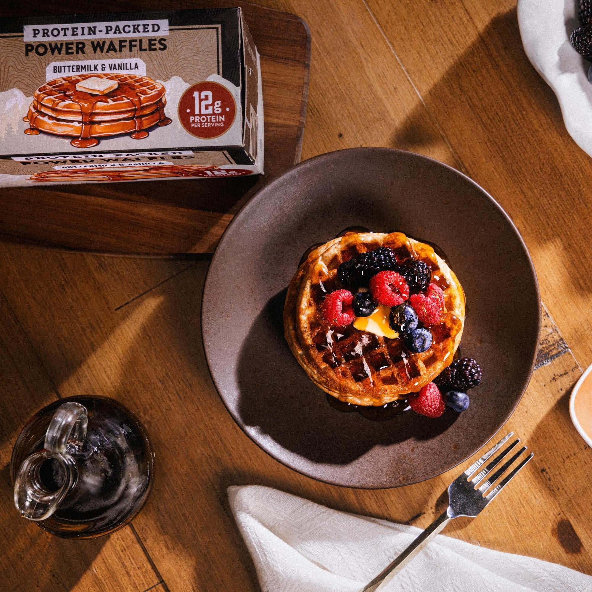 Kodiak Protein-Packed Buttermilk and Vanilla Power Waffles, 13.4 oz, 10 Count (Frozen)