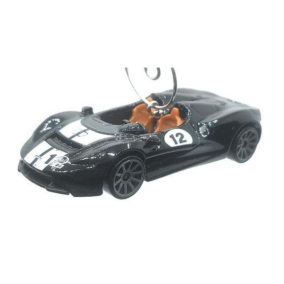 Christmas Ornament for Mclaren Elva Convertible Black White Stripes