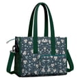thumbnail image 2 of Teacher Tote Bag,Pioneer Flower Floral Print Pattern Teacher Utility Tote Bag,Large Work Tote Bags for Women with Multiple Pockets,Top Zipper Closure,13.8x10.6x6.7 Inch, 2 of 4