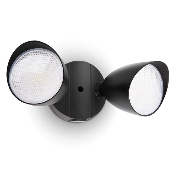 LUTEC 6222B 3500 Lumen 32 Watt 28 LED Dual-Head Floodlight Outdoor, Full Metal Design, Waterproof Exterior Security Wall Light 5000K for Pa