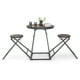 thumbnail image 1 of Conjunto de Mesa Redonda y Taburetes Costway 3 Piezas Mesa de Bar con 2 Taburetes Plegables, 1 of 4