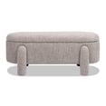thumbnail image 4 of Pemberly Row 49" Oval Fully Upholstered Storage Bench in Speckled Beige Boucle, 4 of 9