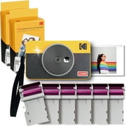 Kodak Mini Shot 2 Retro 2-in-1 Portable Instant Camera & Photo Printer (C210RY) + 68 Sheets Bundle â€“ Yellow