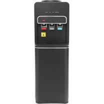 Bottom Loading Water Cooler Dispenser for 5 Gallon Bottles, Water Cooler 3 Temperatures with Hot, Room & Cold Spouts, Child Safety Lock, Hot and Cold Water Dispenser for Home, Office, Room (Black)