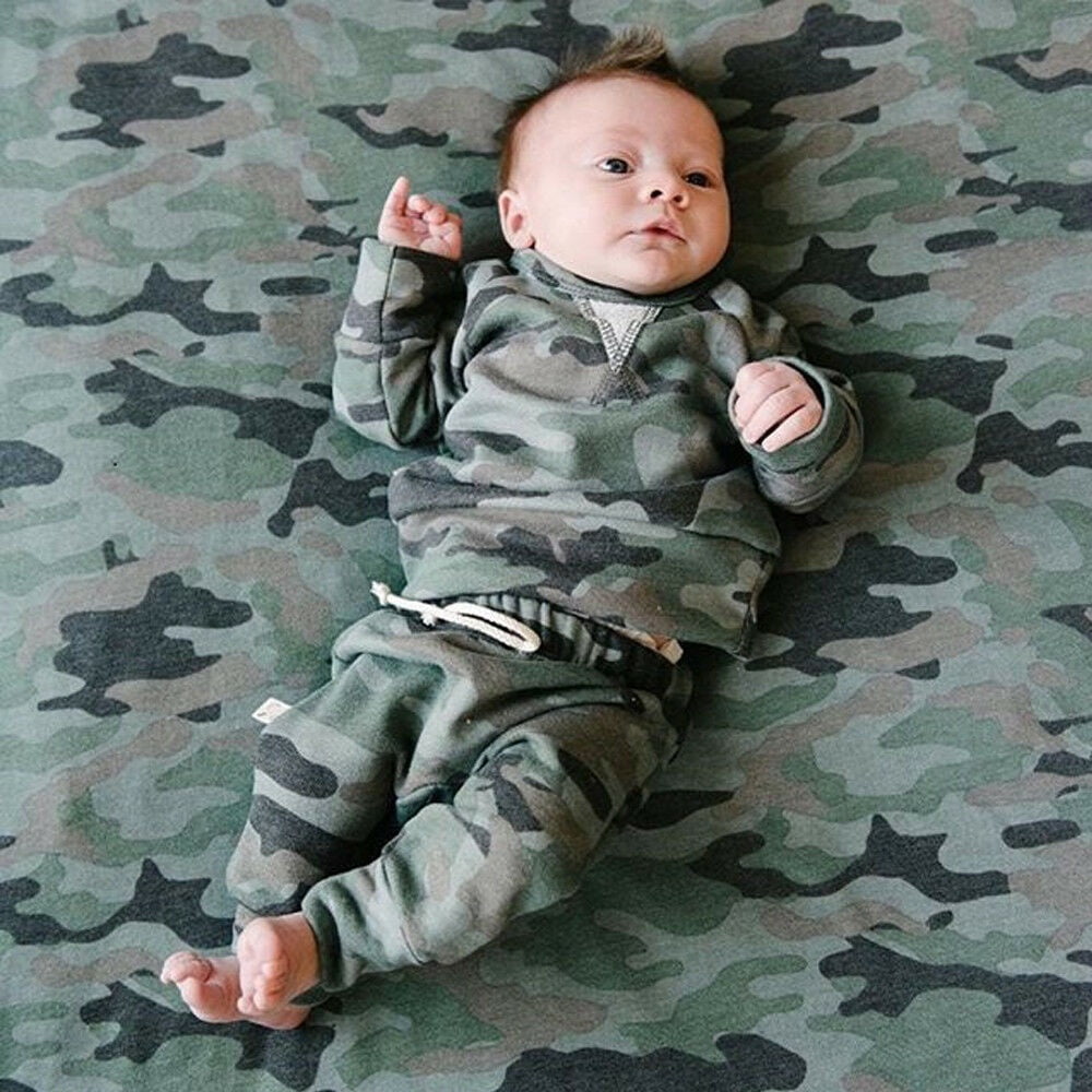 Nouveau ne Enfants Bebe Garcon Fille Camo Vetements Tops T shirt Pantalons Leggings Tenues 2 Pcs Ensemble Walmart