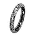 thumbnail image 4 of Sterling Silver Black-Plated Carved Ring, 4 of 8
