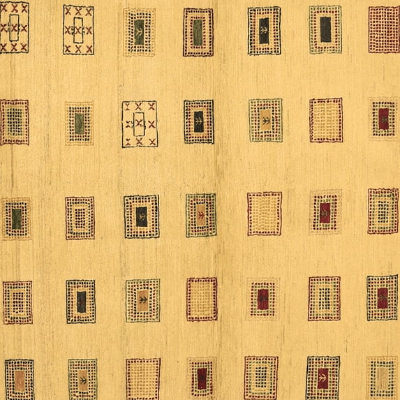 Ahgly Company Indoor Square Solid Brown Modern Area Rugs, 4' Square