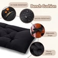 thumbnail image 5 of Yeerswag 59" x 20" Black Outdoor Bench Cushion, Anti-fading, Water-Resistant, Non-Slip, 5 of 7