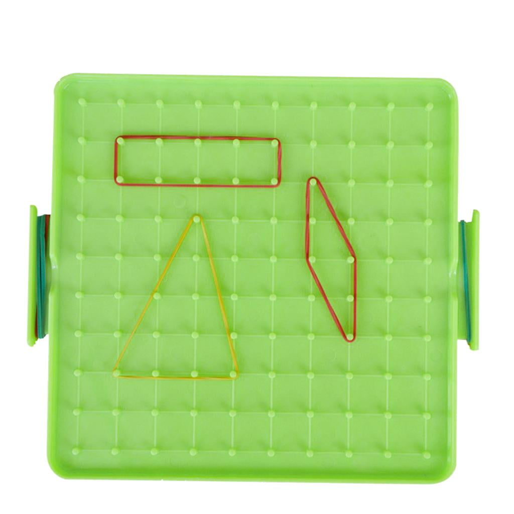 Plastic Nail Plate Mathematics Nailboard Geoboard for Kids Educational Toys 