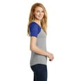 thumbnail image 2 of District Women's Juniors Mesh Sleeve V-Neck Tee, 2 of 3