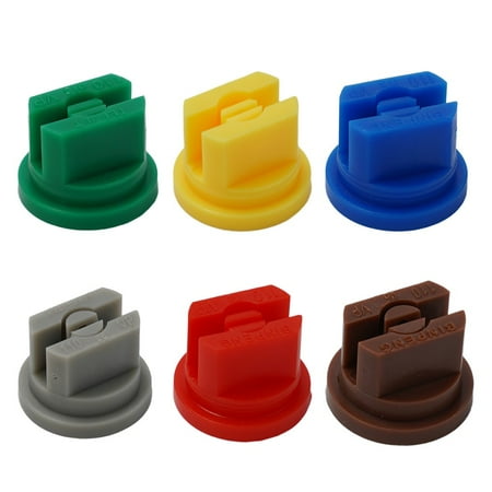 

SUNFEX Flat Fan Spray Nozzles Spraying Tips 110 Degrees 6 Colors Deflector 0.2-0.5 Mpa