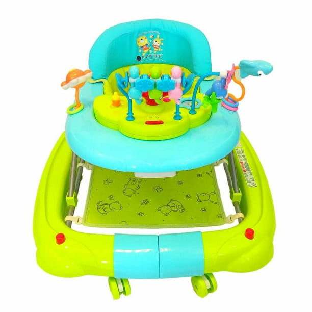 Andadera Mecedora Baby Tek Cartoon Verde