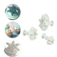 thumbnail image 3 of Clearance! 3Pcs Plunger Cookies Mould Tools Decorating Fondant Snowflake Cake Cutters Kitchen，Dining Bar, 3 of 6