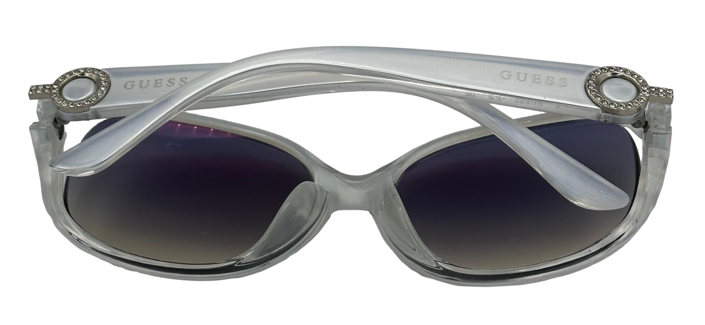 Guess Sunglass Womens White Oversized Square Plastic, Smoke Gradient GO00010 21W