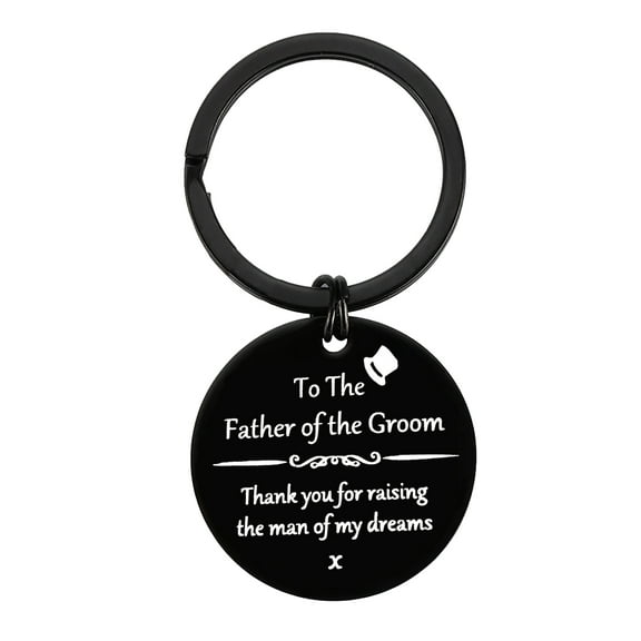 Father of the Groom Keychain Father in Law Gift Keyring Wedding Gift from Bride Thank You Gift for Father of the Groom Appreciation Jewelry Anniversary Birthday Gift for Father in Law from Daughter