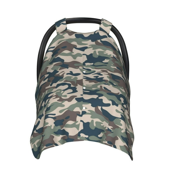 Car Seat Cover Baby - Green Camouflage Print Breathable Infant Car Seat Cover for Baby Carseat, Lightweight Comfort Baby Essentials Must Haves Newborn Stuff for Girl Boy
