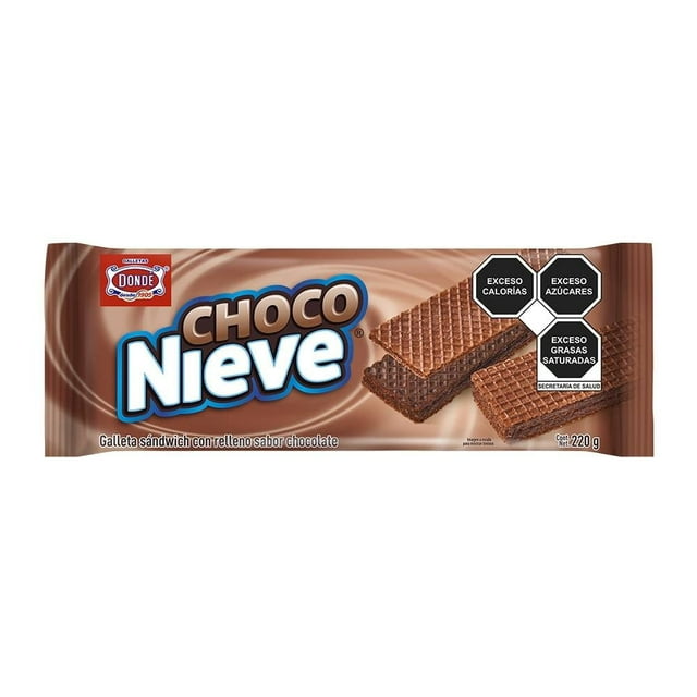 Galletas Dondé Choco nieve sándwich con relleno sabor chocolate 220 g