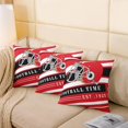 thumbnail image 4 of Red Black Football Throw Pillow Cover,American Football Pillow Cover 20x20 Inch,Geometry Stripes Decorative Pillow Cover,Competitive Games Sports Cushion Cover Bedroom Decor, 4 of 6